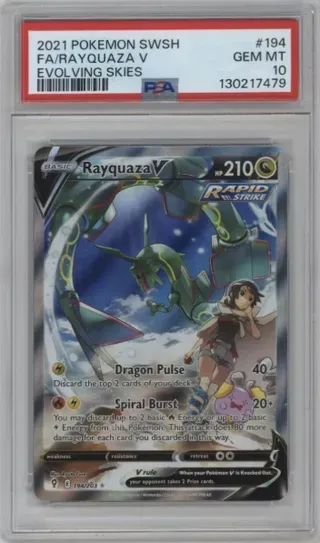 2021 POKEMON SWSH FA RAYQUAZA V EVOLVING SKIES