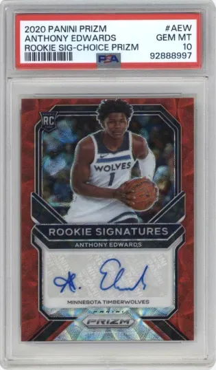 2020 PANINI PRIZM ANTHONY EDWARDS ROOKIE SIG-CHOICE PRIZM