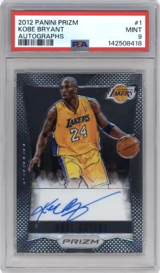 2012 PANINI PRIZM KOBE BRYANT AUTOGRAPHS