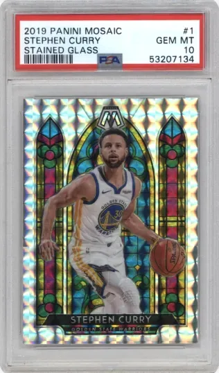 2019 PANINI MOSAIC STEPHEN CURRY STAINED GLASS