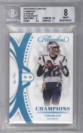2022 PANINI FLAWLESS CHAMPIONS PLATINUM #1 TOM BRADY