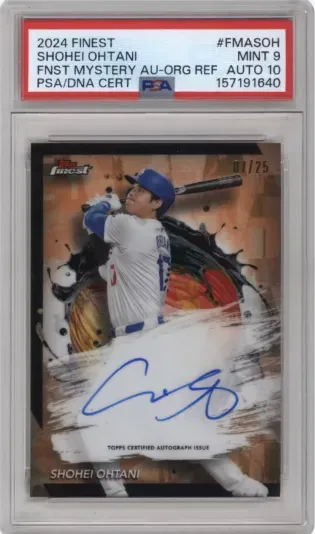 2024 FINEST SHOHEI OHTANI FNST MYSTERY AU-ORG REF PSA DNA CERT