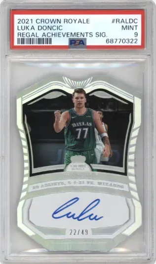 2021 CROWN ROYALE LUKA DONCIC REGAL ACHIEVEMENTS SIG.