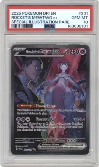 2025 POKEMON DRI EN ROCKET'S MEWTWO ex SPECIAL ILLUSTRATION RARE