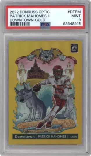 2022 DONRUSS OPTIC PATRICK MAHOMES II DOWNTOWN GOLD