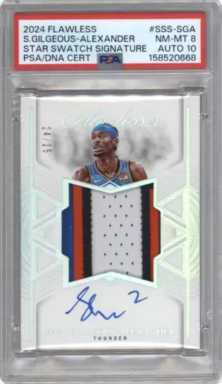 2024 FLAWLESS S.GILGEOUS-ALEXANDER STAR SWATCH SIGNATURE PSA DNA CERT