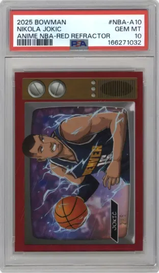 2025 BOWMAN NIKOLA JOKIC ANIME NBA-RED REFRACTOR