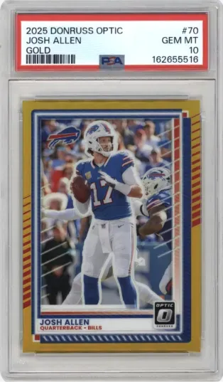 2025 DONRUSS OPTIC JOSH ALLEN GOLD