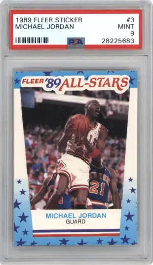 1989 FLEER STICKER MICHAEL JORDAN
