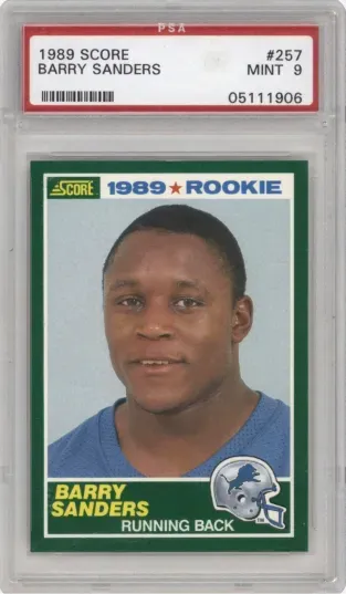 1989 SCORE BARRY SANDERS