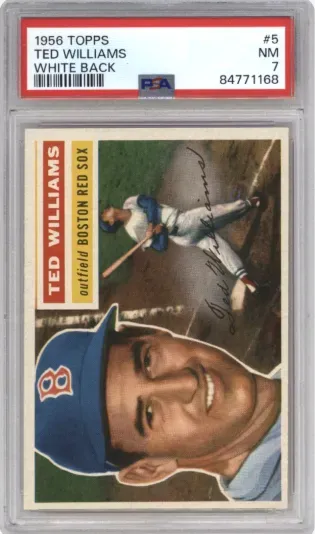 1956 TOPPS TED WILLIAMS WHITE BACK