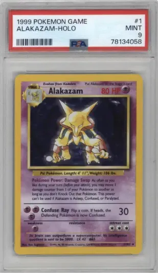 1999 POKEMON GAMES ALAKAZAM-HOLO