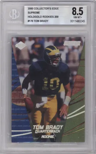 2000 COLLECTOR'S EDGE SUPREME HOLOGOLD ROOKIES 200 #176 TOM BRADY