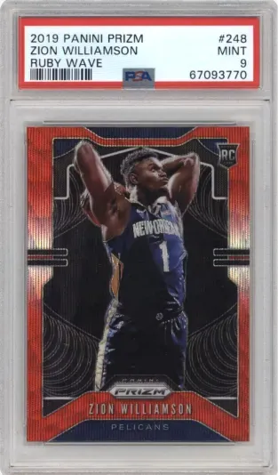 2019 PANINI PRIZM ZION WILLIAMSON RUBY WAVE