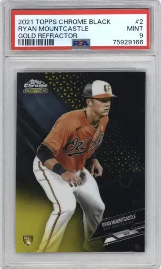 2021 TOPPS CHROME BLACK RYAN MOUNTCASTLE GOLD REFRACTOR