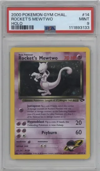 2000 POKEMON GYM CHAL. ROCKET'S MEWTWO HOLO