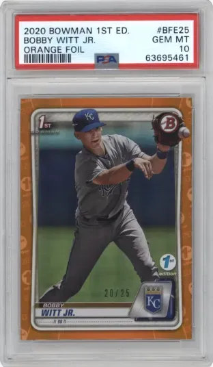 2020 BOWMAN 1ST ED. BOBBY WITT JR. ORANGE FOIL