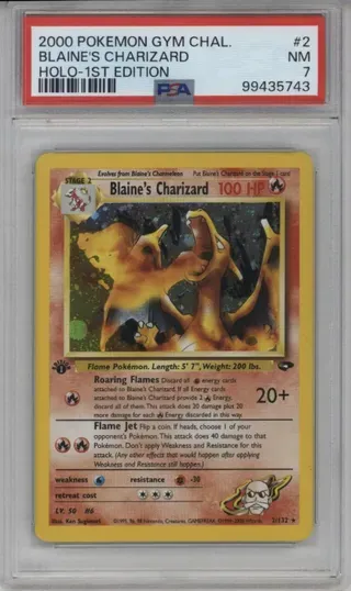 2000 POKEMON GYM CHAL. BLAINE'S CHARIZARD HOLO-1ST EDITION 99435743