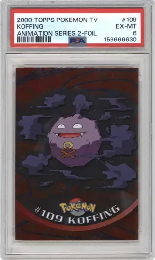2000 TOPPS POKEMON TV KOFFING ANIMATION SERIES 2-FOIL