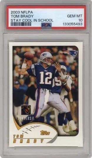 2003 NFLPA TOM BRADY STAY COOL IN SCHOOL