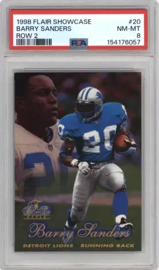 1998 FLAIR SHOWCASE BARRY SANDERS ROW 2