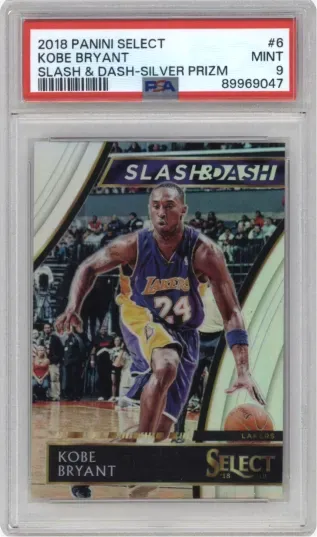 2018 PANINI SELECT KOBE BRYANT SLASH AND DASH-SILVER PRIZM