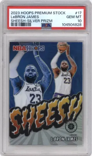 2023 HOOPS PREMIUM STOCK LeBRON JAMES SHEESH-SILVER PRIZM