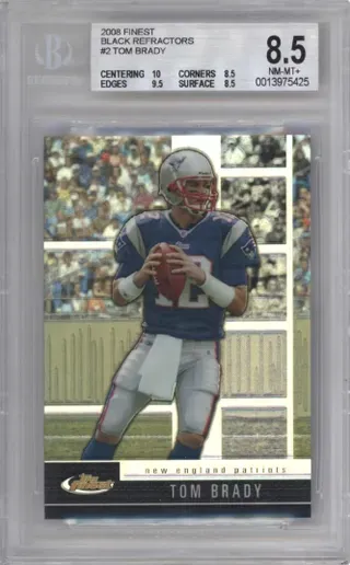 2008 FINEST BLACK REFRACTORS #2 TOM BRADY