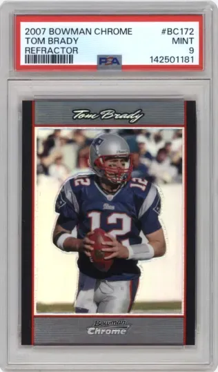 2007 BOWMAN CHROME TOM BRADY REFRACTOR