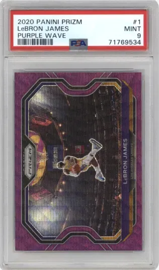 2020 PANINI PRIZM LeBRON JAMES PURPLE WAVE