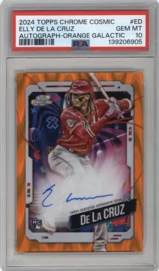 2024 TOPPS CHROME COSMIC ELLY DE LA CRUZ AUTOGRAPH-ORANGE GALACTIC