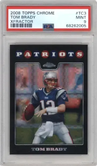 2008 TOPPS CHROME TOM BRADY XFRACTOR