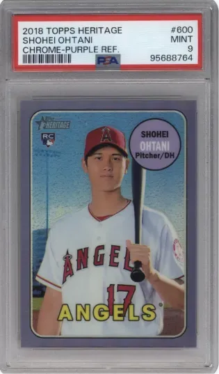 2018 TOPPS HERITAGE SHOHEI OHTANI CHROME-PURPLE REF.