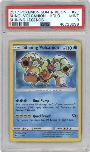 2017 POKEMON SUN AND MOON SHNG. VOLCANION-HOLO SHINING LEGENDS