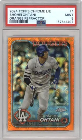 2024 TOPPS CHROME L E SHOHEI OHTANI ORANGE REFRACTOR