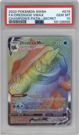 2020 POKEMON SWSH FA DREDNAW VMAX CHAMPION'S PATH-SECRET
