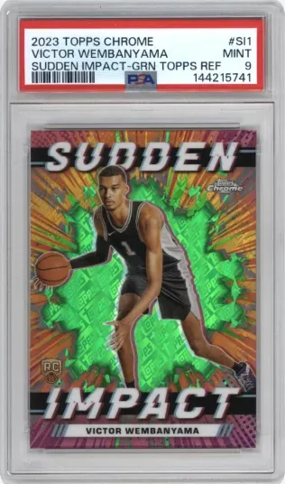 2023 TOPPS CHROME VICTOR WEMBANYAMA SUDDEN IMPACT-GRN TOPPS REF