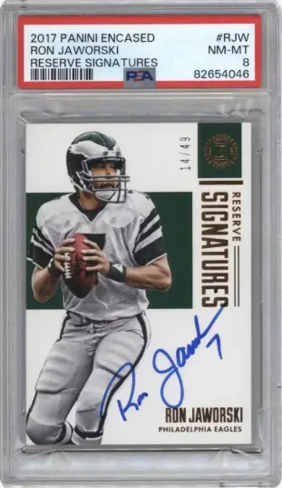 2017 PANINI ENCASED RON JAWORSKI RESERVE SIGNATURES