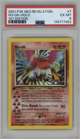 2001 P.M. NEO REVELATION HO-OH-HOLO 1ST EDITION