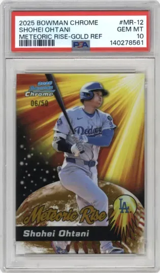2025 BOWMAN CHROME SHOHEI OHTANI METEORIC RISE-GOLD REF