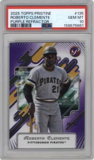 2025 TOPPS PRISTINE ROBERTO CLEMENTE PURPLE REFRACTOR