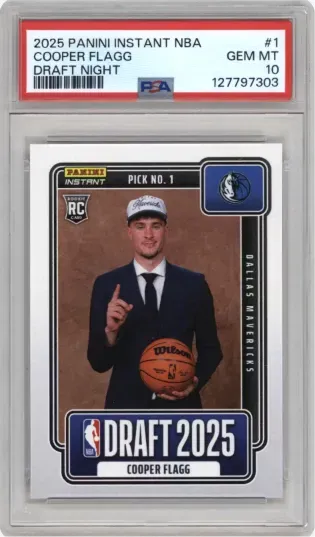 2025 PANINI INSTANT NBA COOPER FLAGG DRAFT NIGHT
