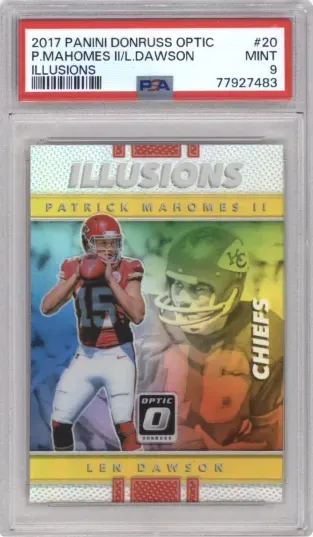 2017 PANINI DONRUSS OPTIC P.MAHOMES II L.DAWSON ILLUSIONS