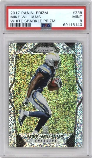 2017 PANINI PRIZM MIKE WILLIAMS WHITE SPARKLE PRIZM