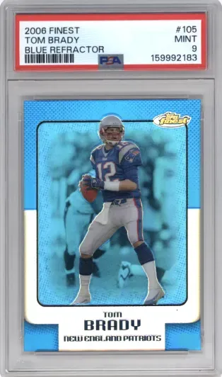 2006 FINEST TOM BRADY BLUE REFRACTOR