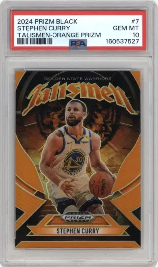 2024 PRIZM BLACK STEPHEN CURRY TALISMEN-ORANGE PRIZM