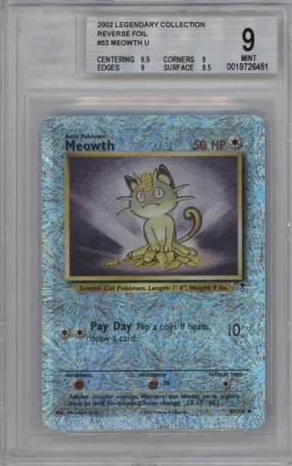 2002 LEGENDARY COLLECTION REVERSE FOIL MEOWTH U