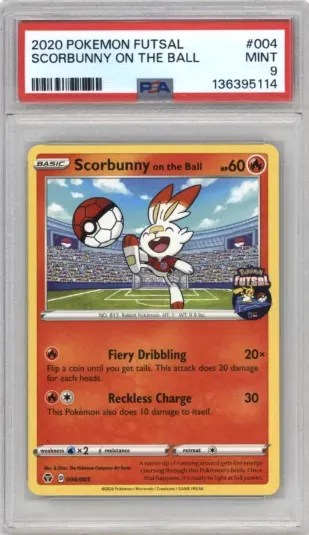 2020 POKEMON FUTSAL SCORBUNNY ON THE BALL