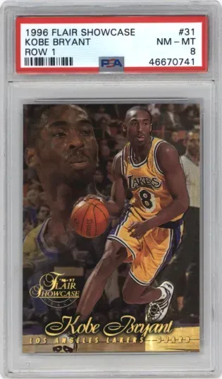 1996 FLAIR SHOWCASE KOBE BRYANT ROW 1 46670741