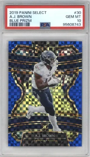 2019 PANINI SELECT A.J. BROWN BLUE PRIZM